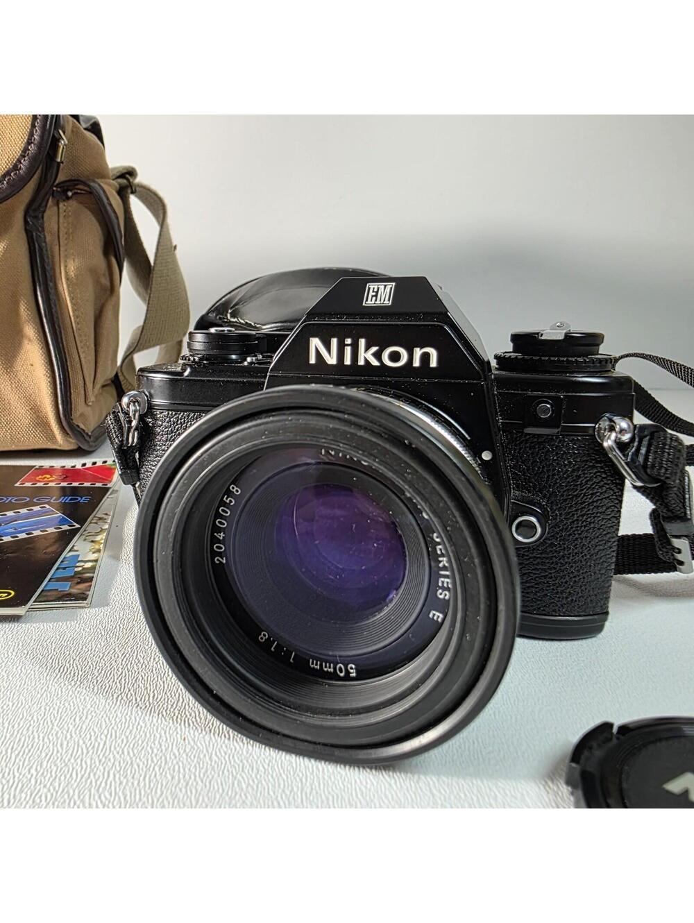 Nikon EM Film Camera: with Nikon 50mm f/1.8 series E  Lens & More